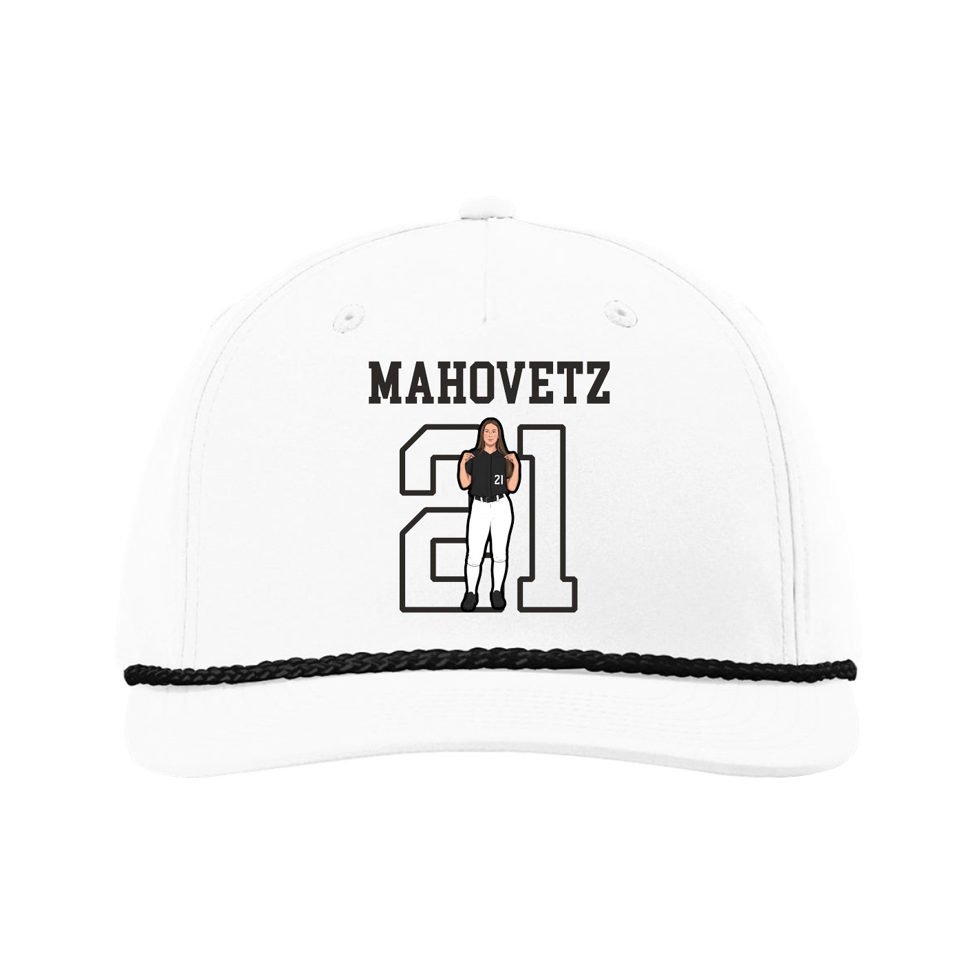 Five-Panel Classic Rope Cap — Shirsey in White