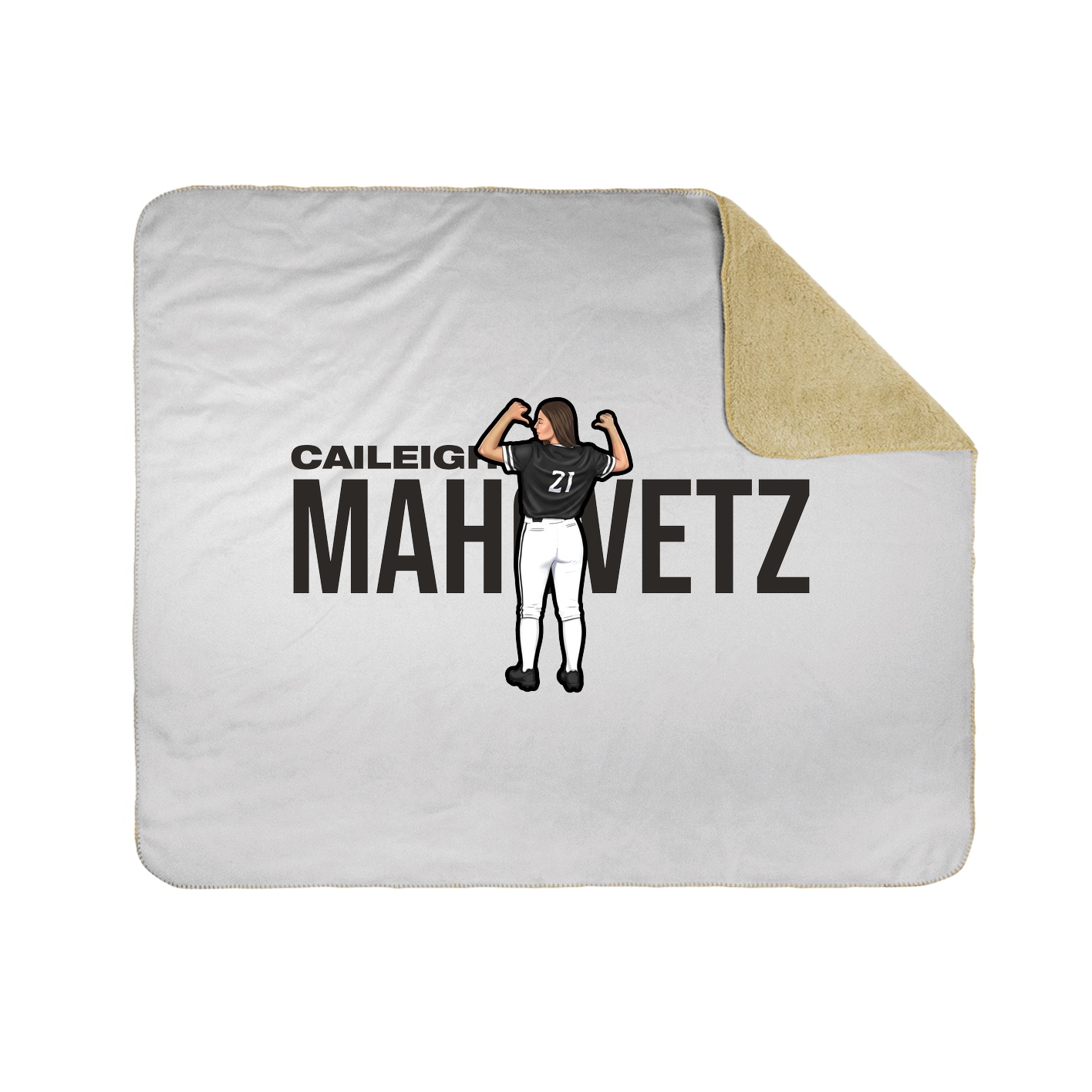 Throw Blanket — Player Name in White