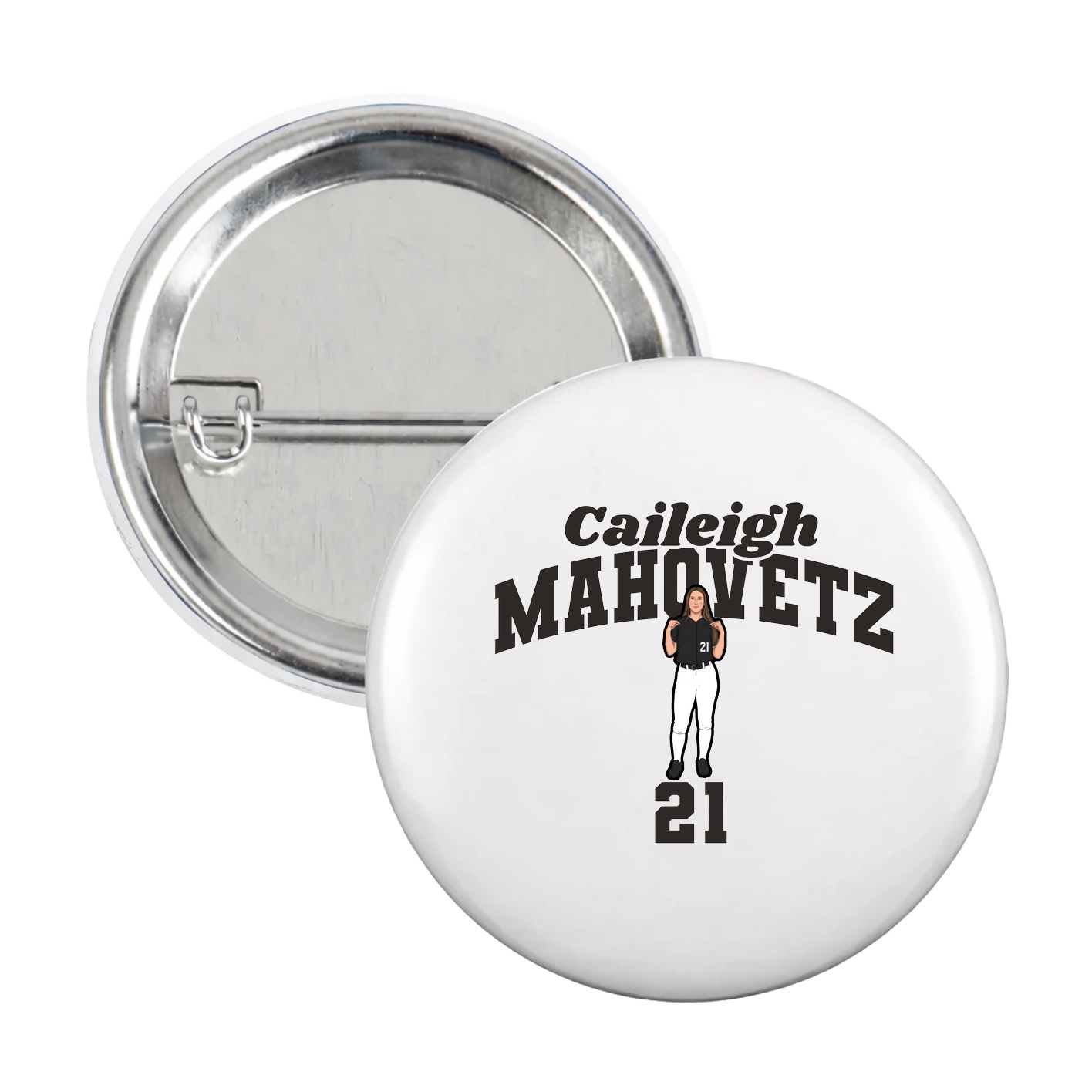 Game Day Button — Signature Arch in White
