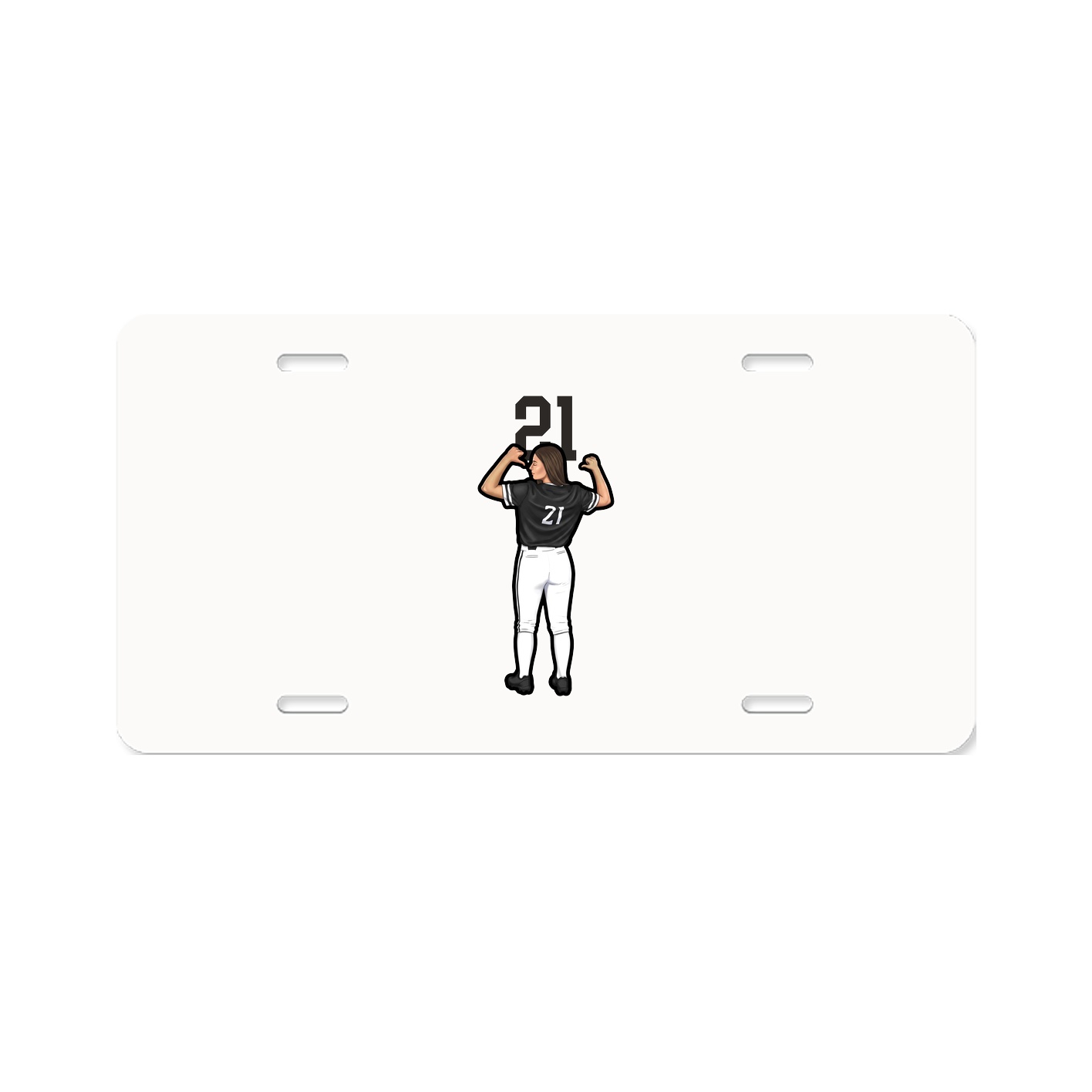 License Plate — Number Top in Classic