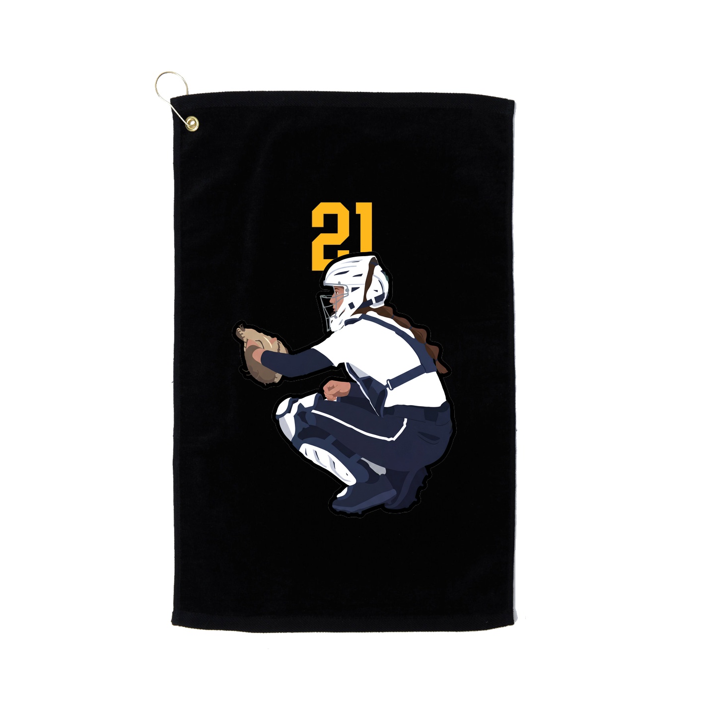 Golf Towel — Number Top in Black