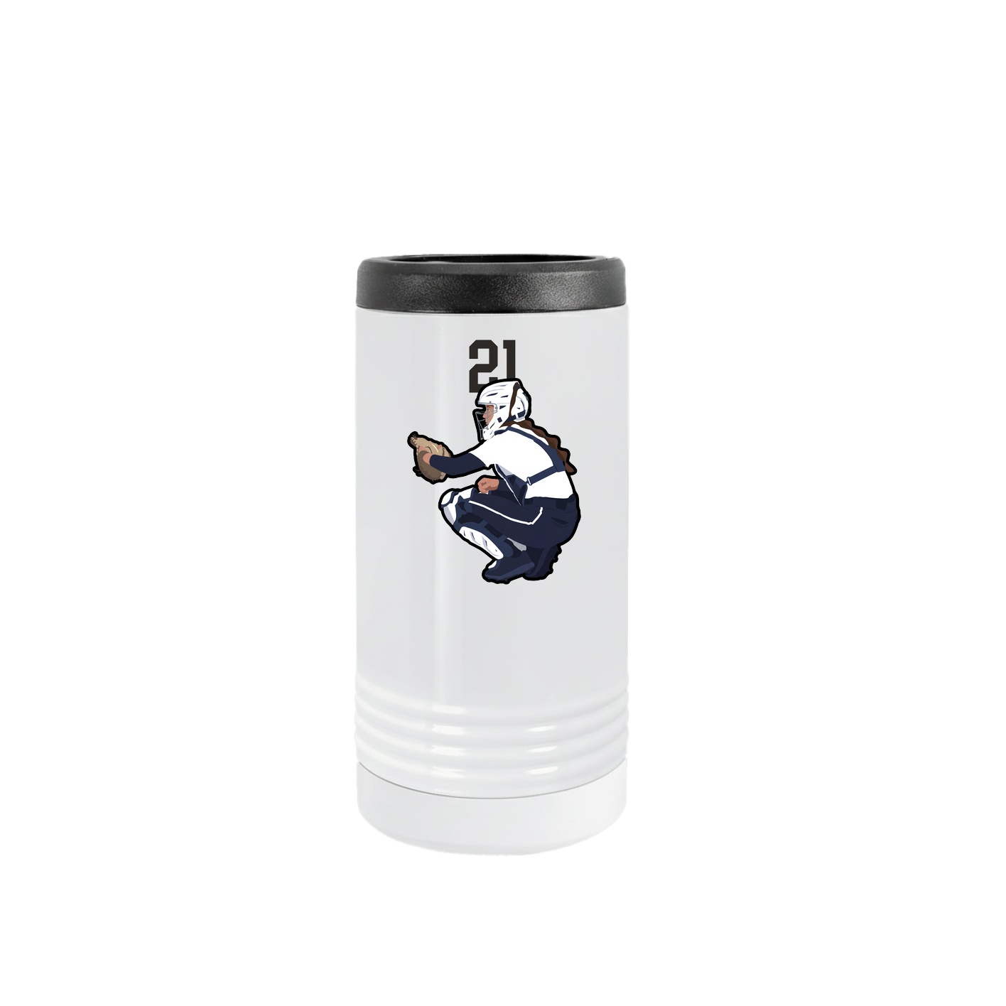 Slim Beverage Holder — Number Top in White