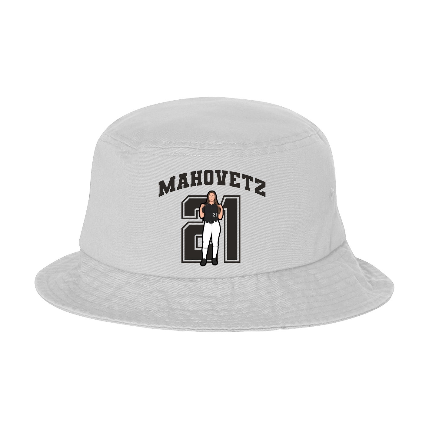 Bucket Cap — Number in White