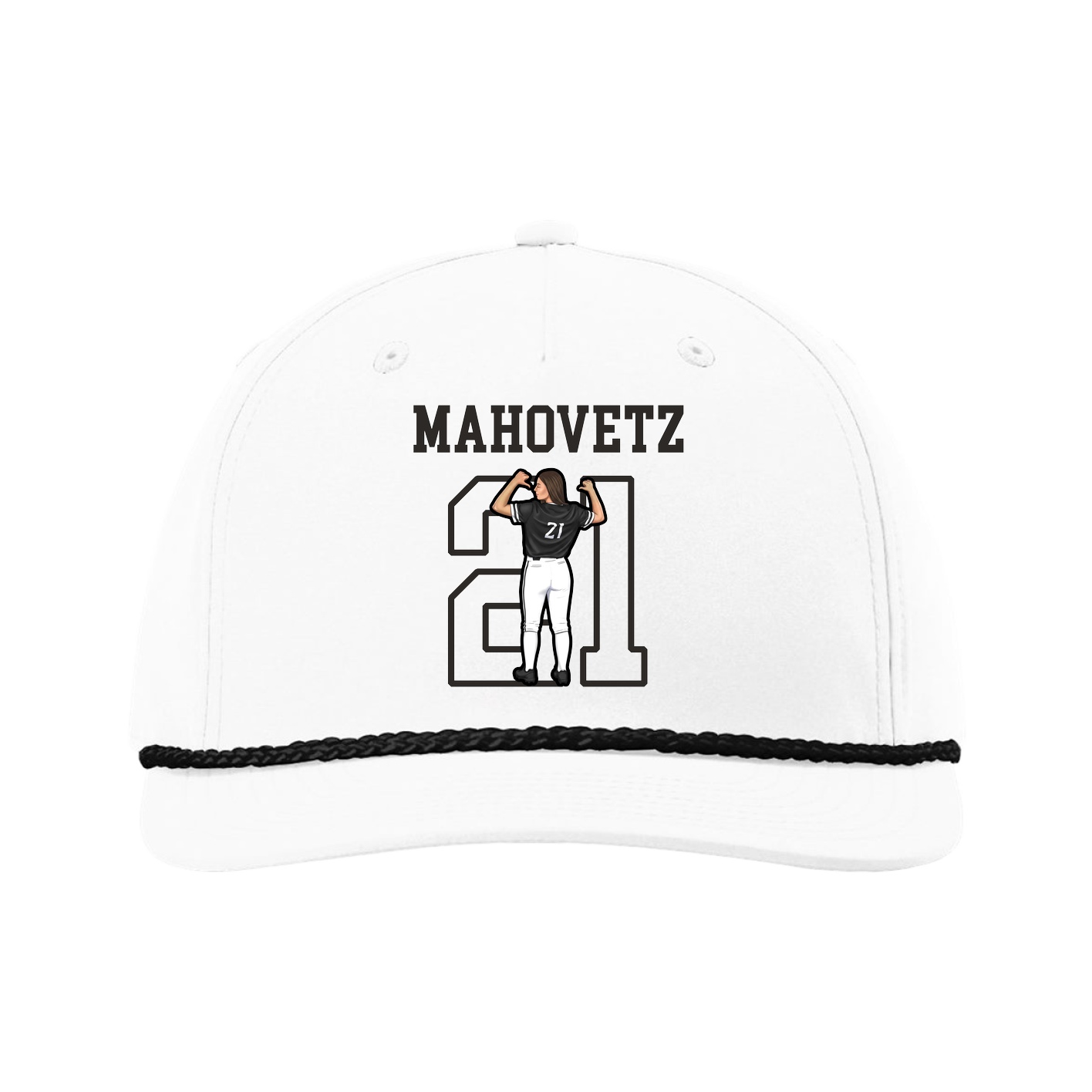 Five-Panel Classic Rope Cap — Shirsey in White