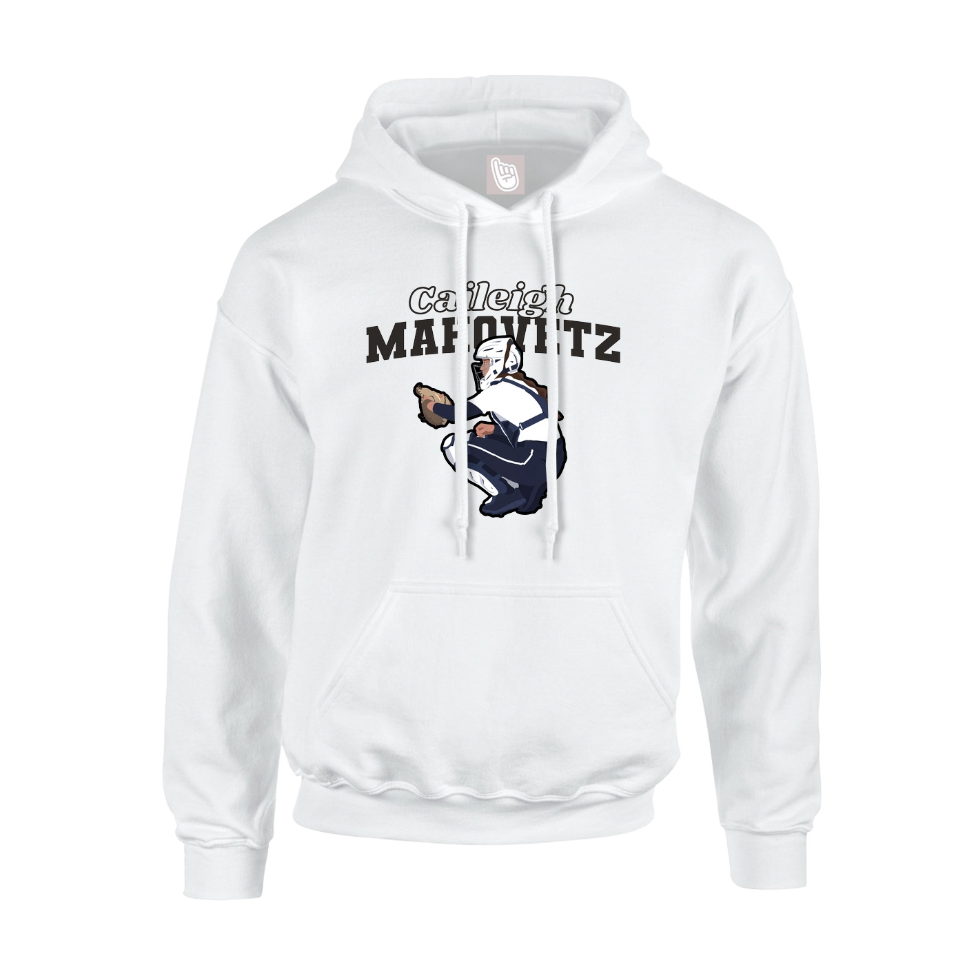 Hoodie — Name Arch in White