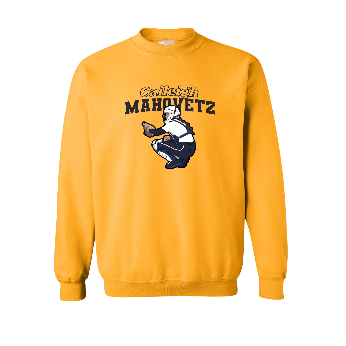Fleece Crew — Name Arch in Gold