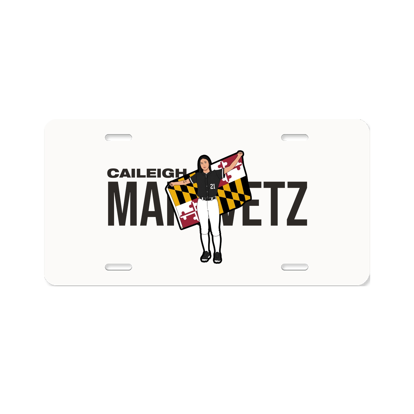 License Plate — Player Name in Classic