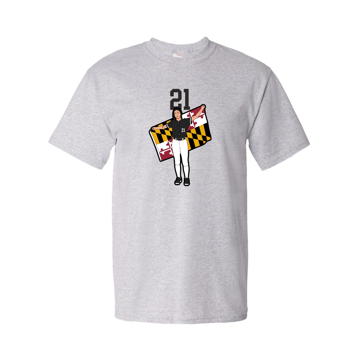 Tee — Number Top in Grey