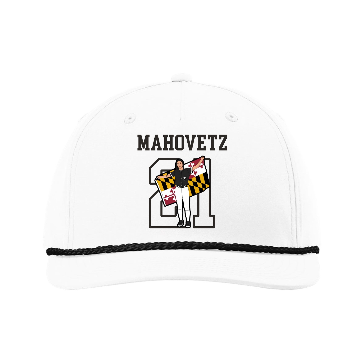 Five-Panel Classic Rope Cap — Shirsey in White