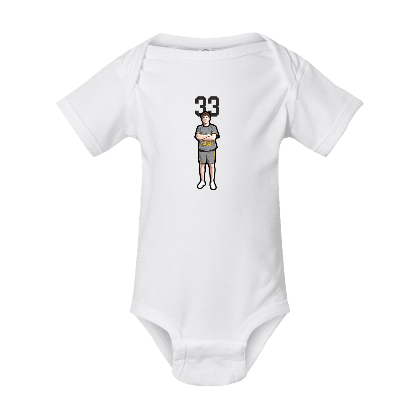 Baby Onesie — Number Top in White