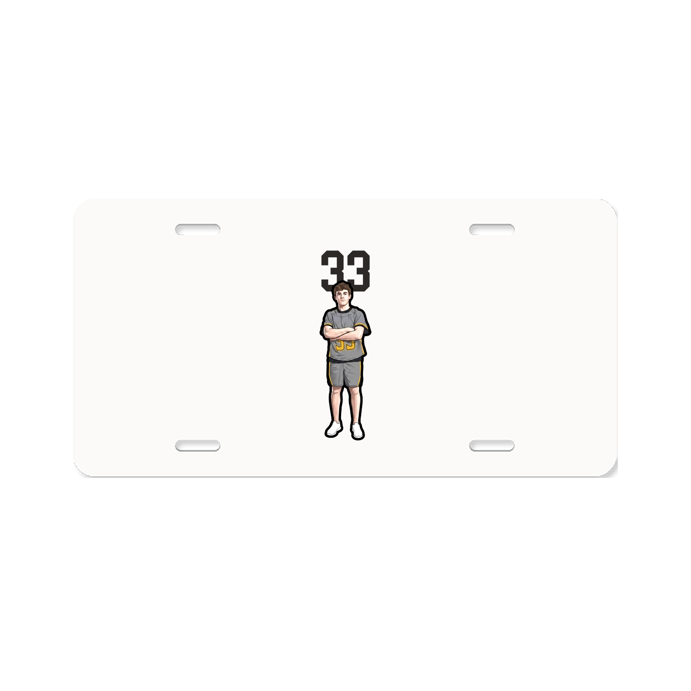 License Plate — Number Top in Classic