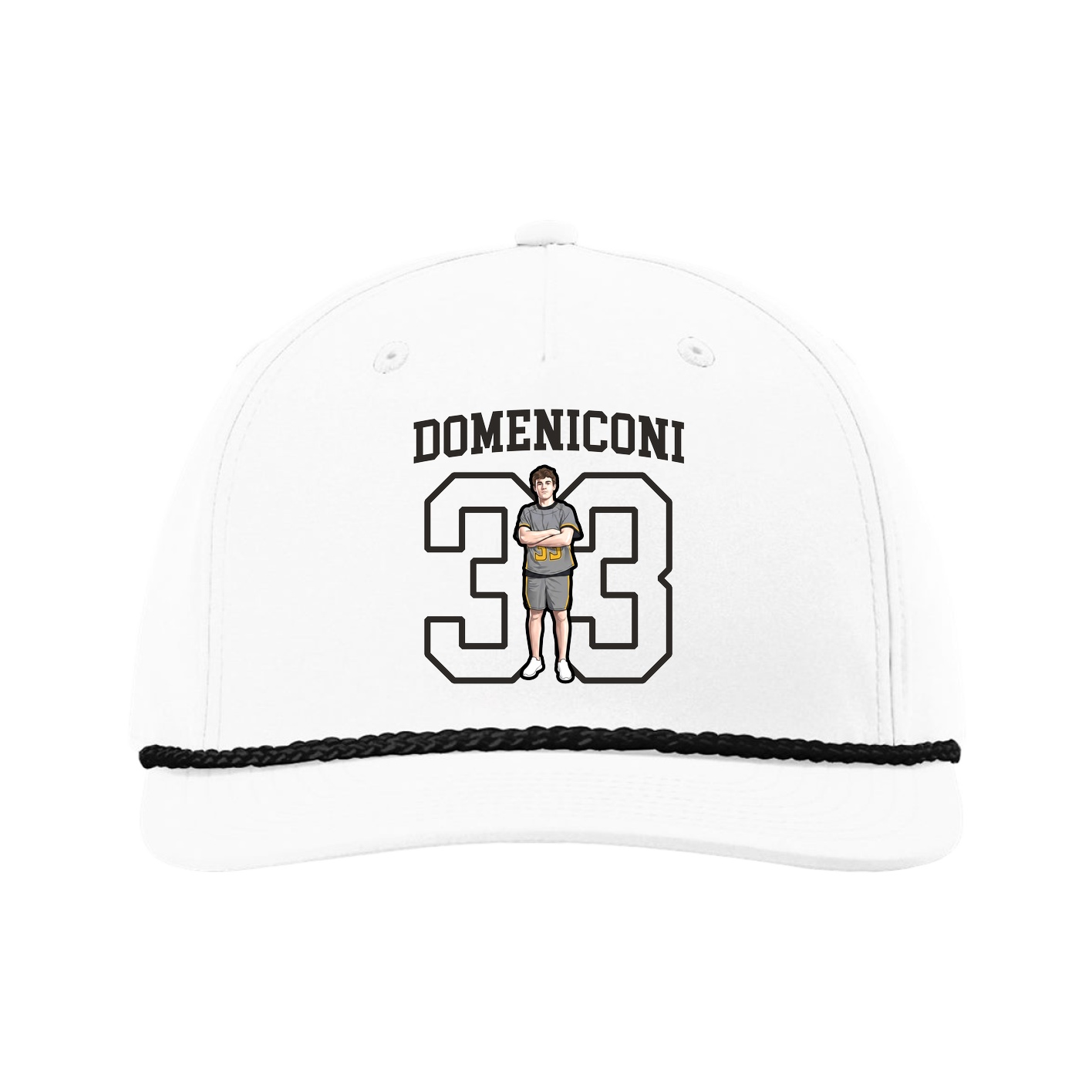 Five-Panel Classic Rope Cap — Shirsey in White