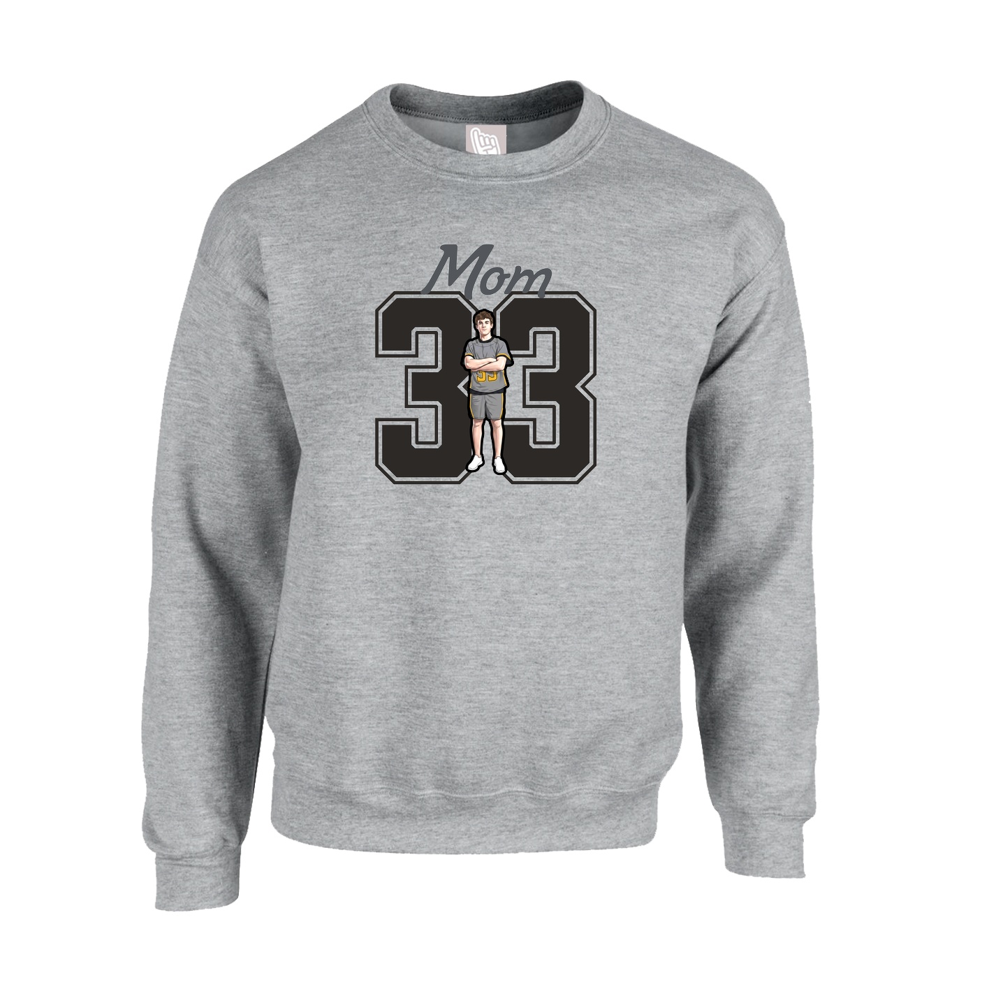 Fleece Crew — Mothers Day Shirsey in Grey