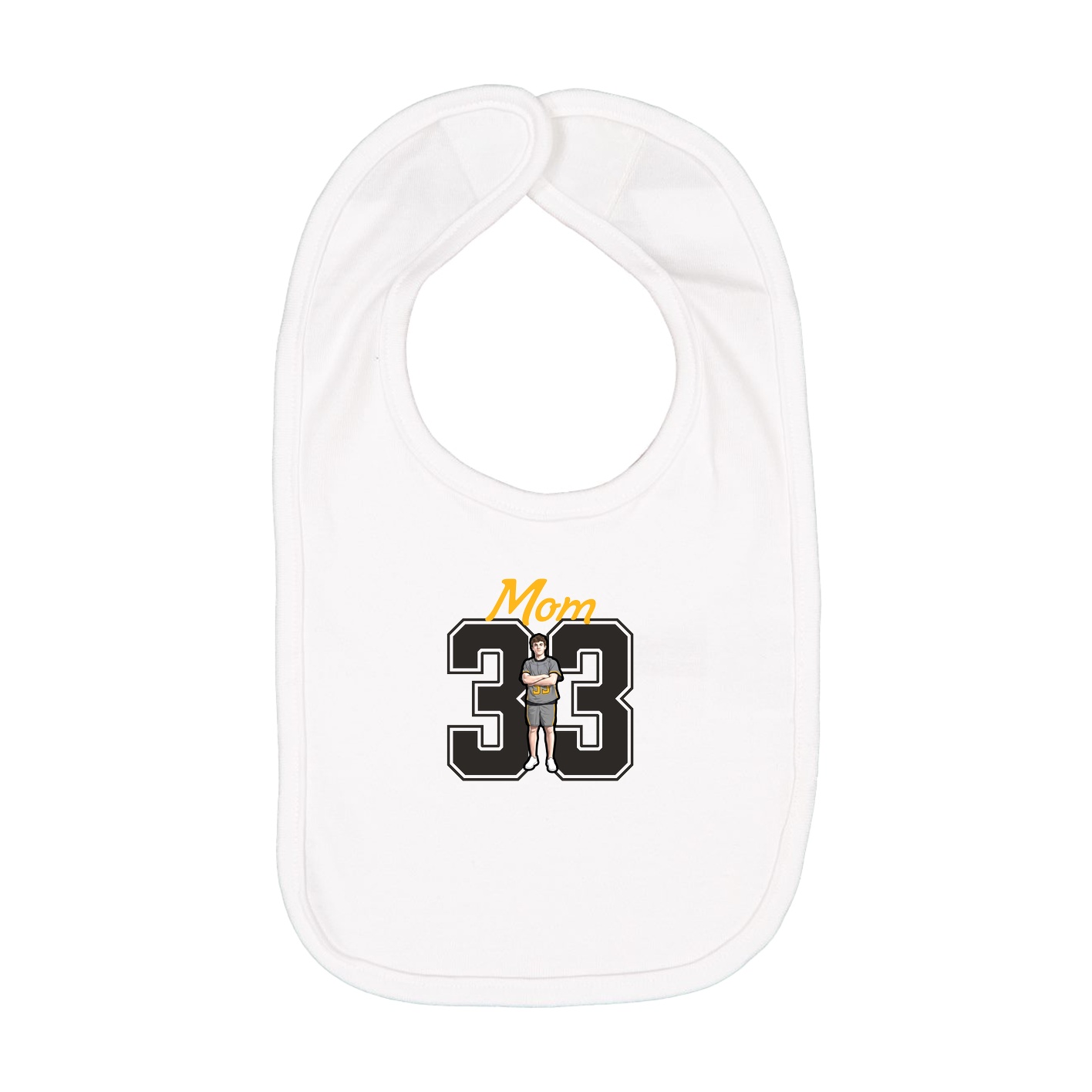 Infant Bib — Mothers Day Shirsey in White