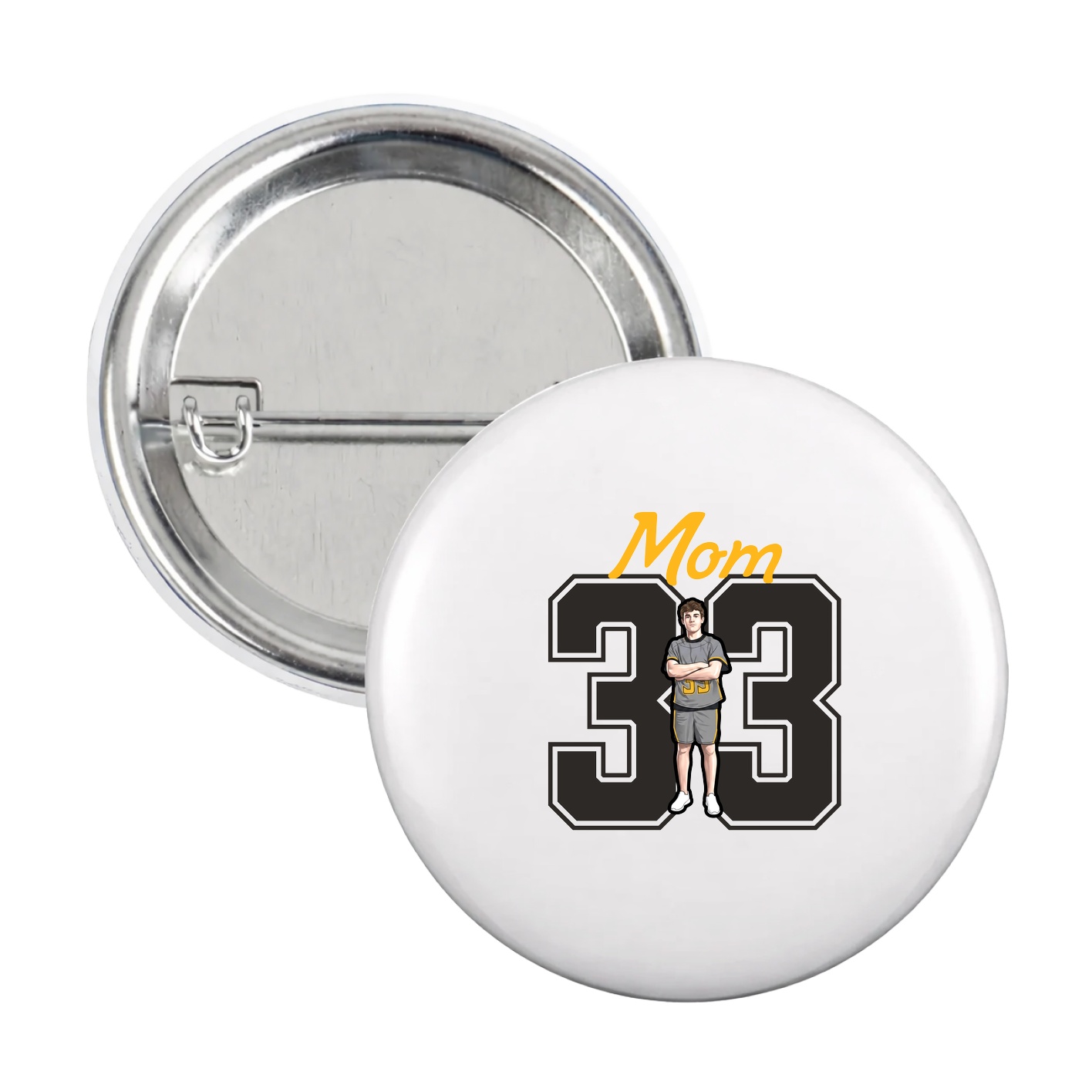 Game Day Button — Mothers Day Shirsey in White