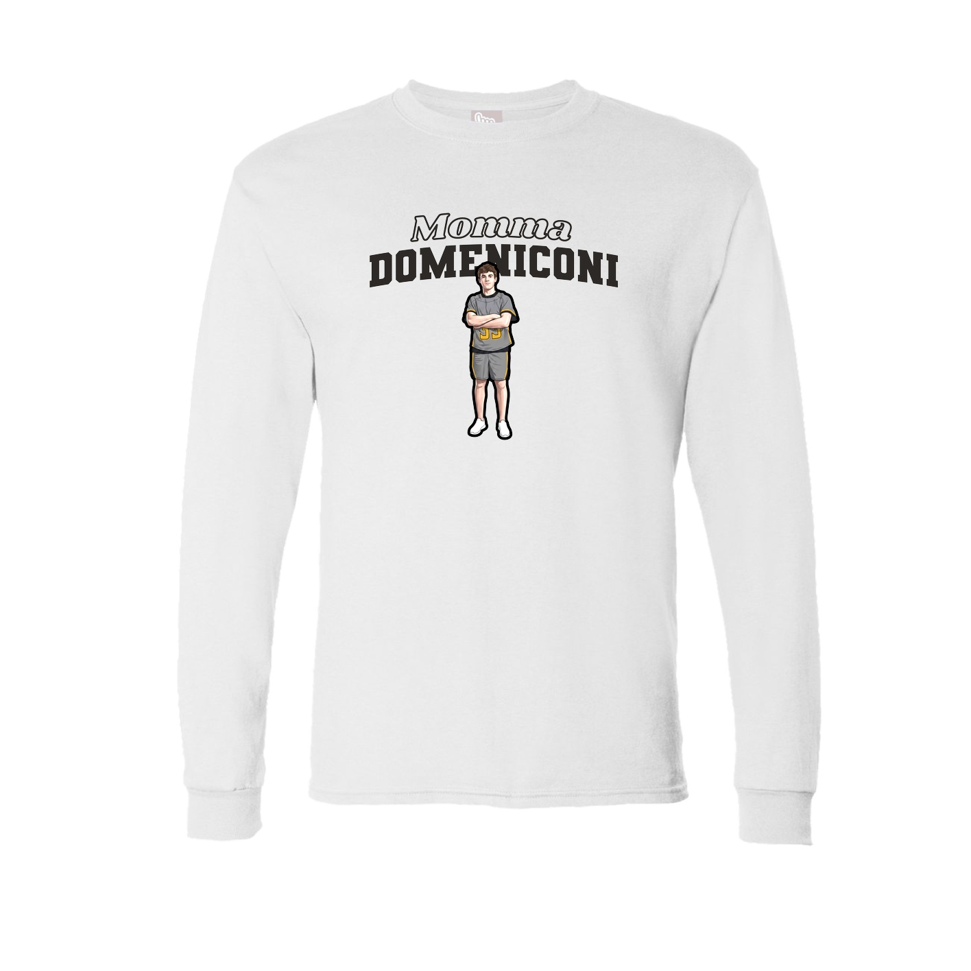 Long Sleeve Tee — Mothers Day Block in White