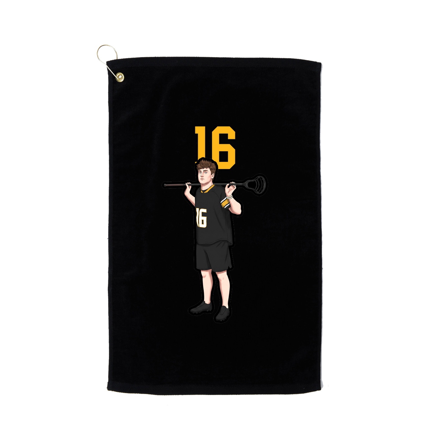 Golf Towel — Number Top in Black