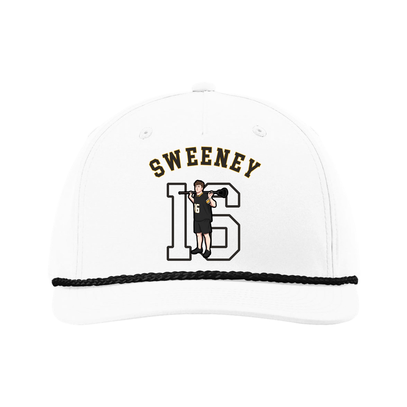 Five-Panel Classic Rope Cap — Shirsey Arch in White