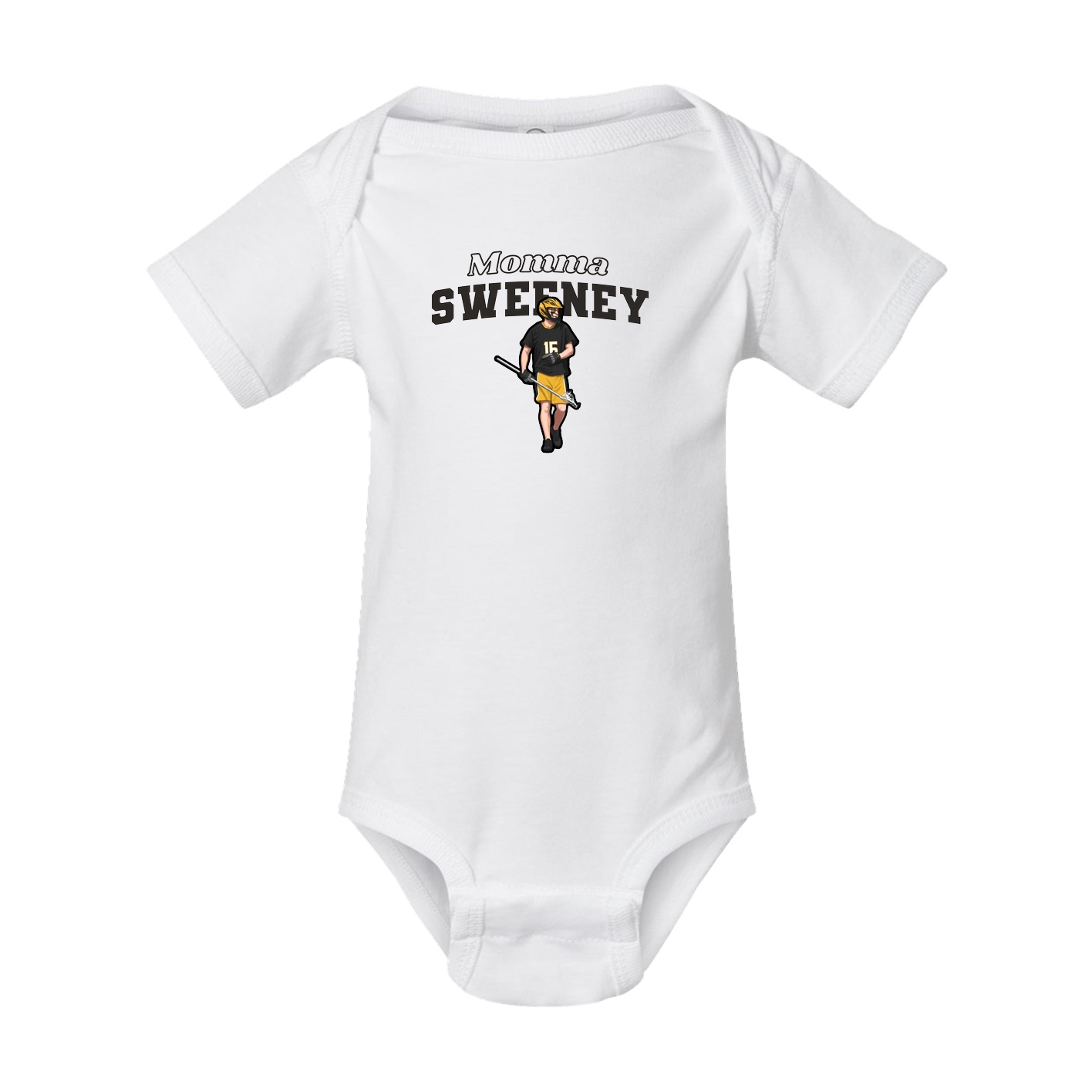Baby Onesie — Mothers Day Block in White