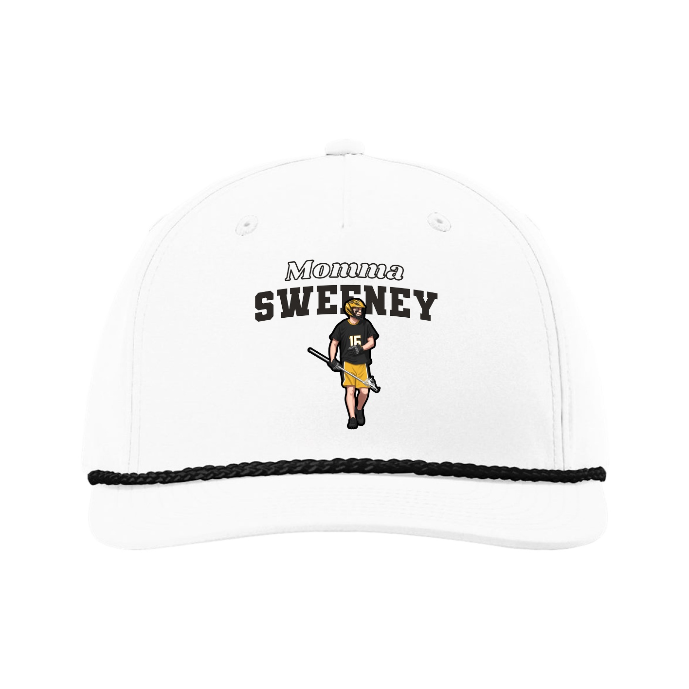 Five-Panel Classic Rope Cap — Mothers Day Block in White