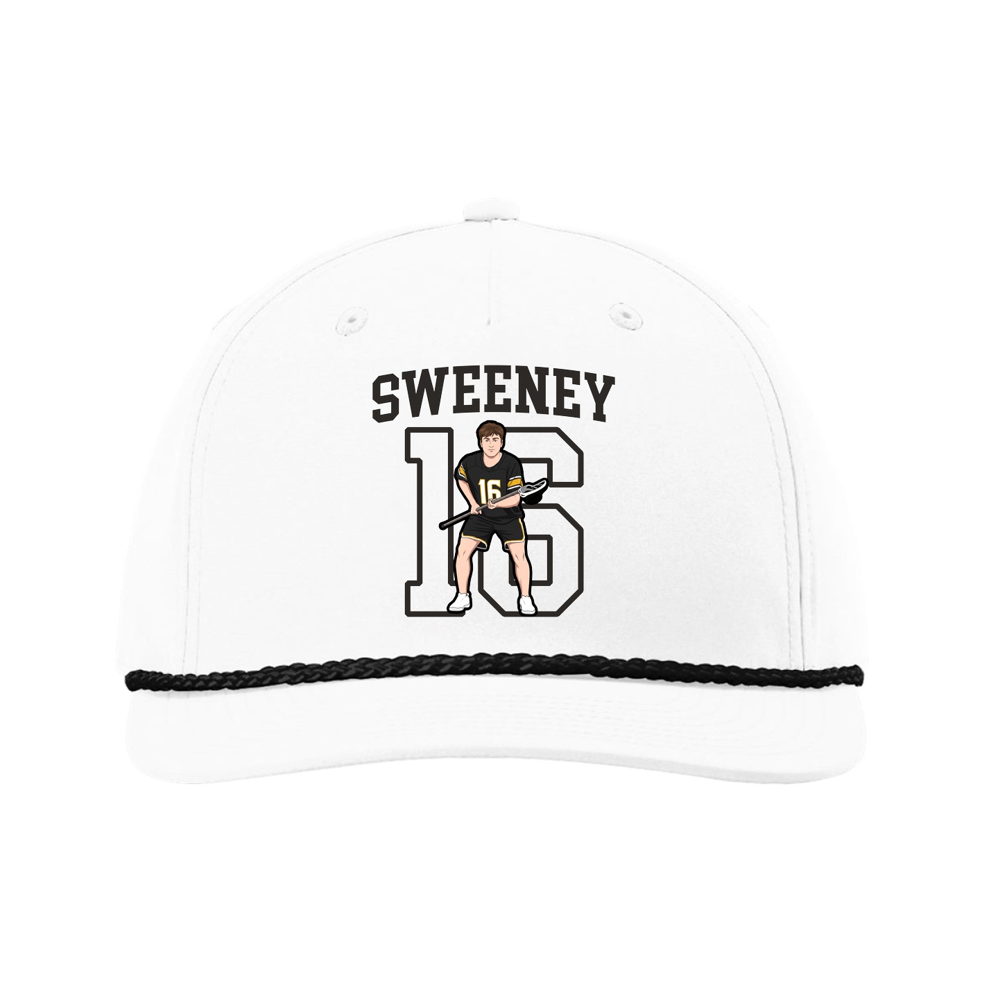 Five-Panel Classic Rope Cap — Shirsey in White