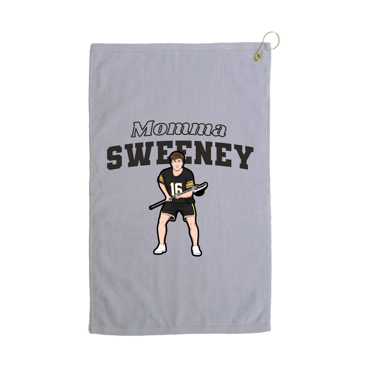 Golf Towel — Mothers Day Block in Grey