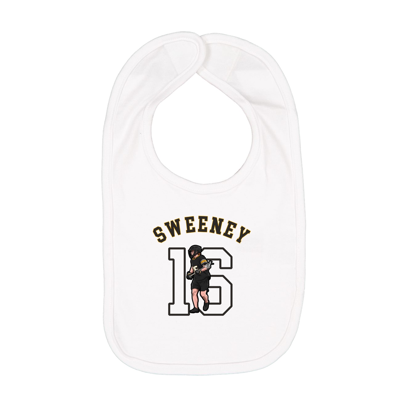 Infant Bib — Shirsey Arch in White