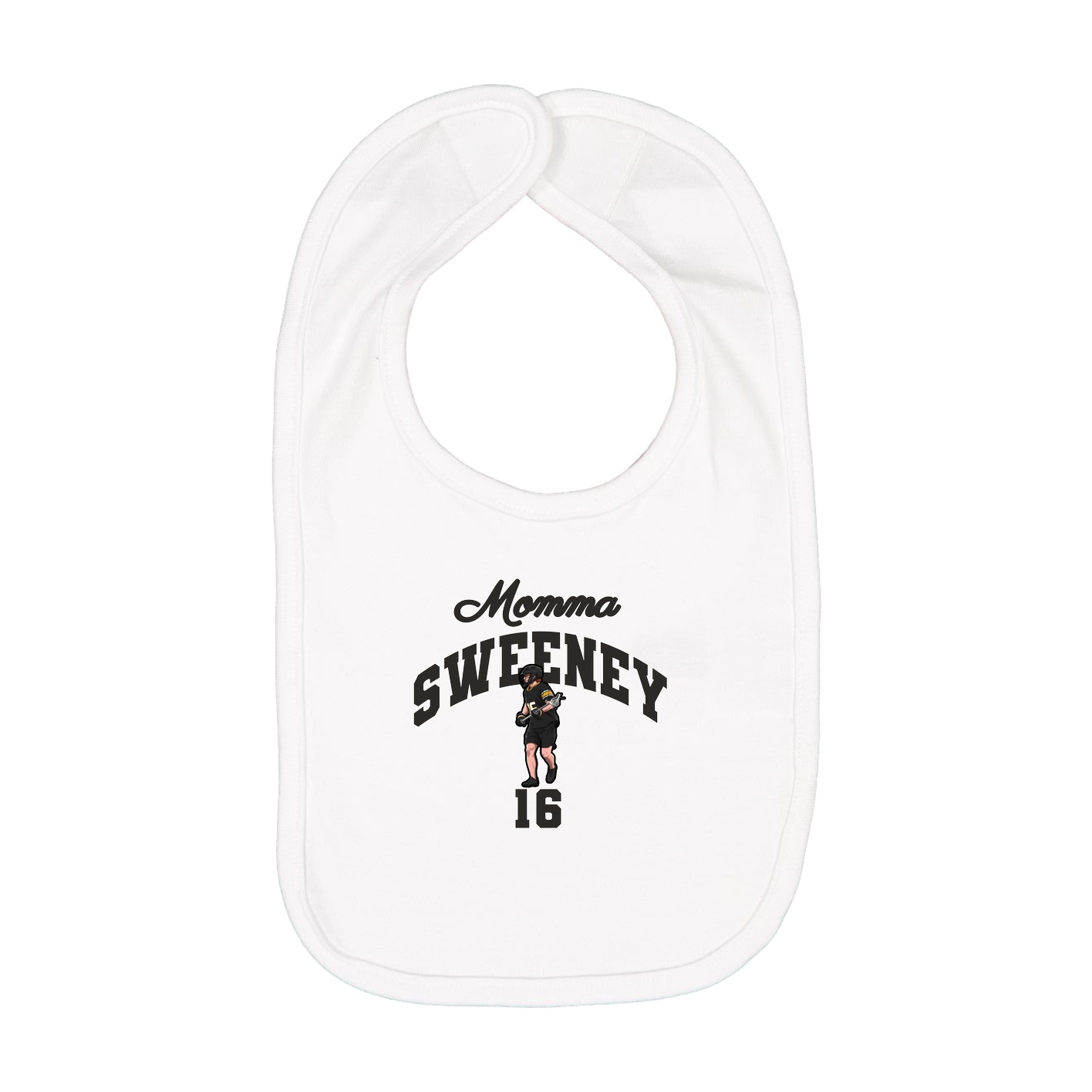 Infant Bib — Mothers Day Arch in White