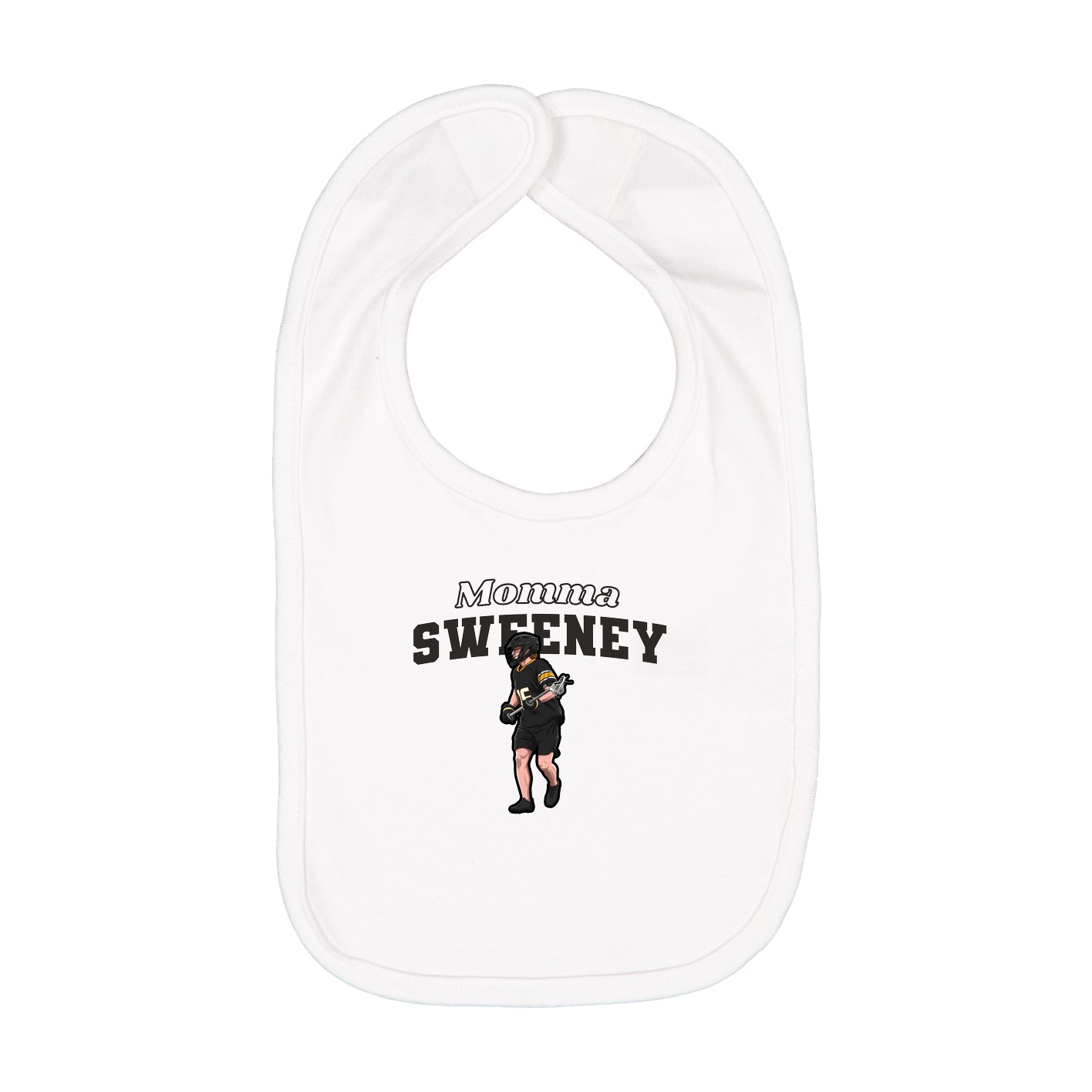 Infant Bib — Mothers Day Block in White