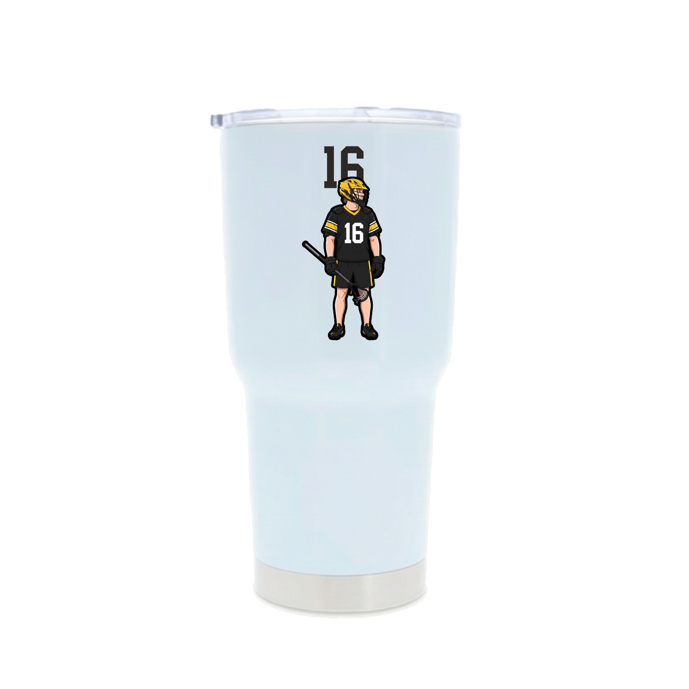 30oz Stainless Steel Tumbler — Number Top in White