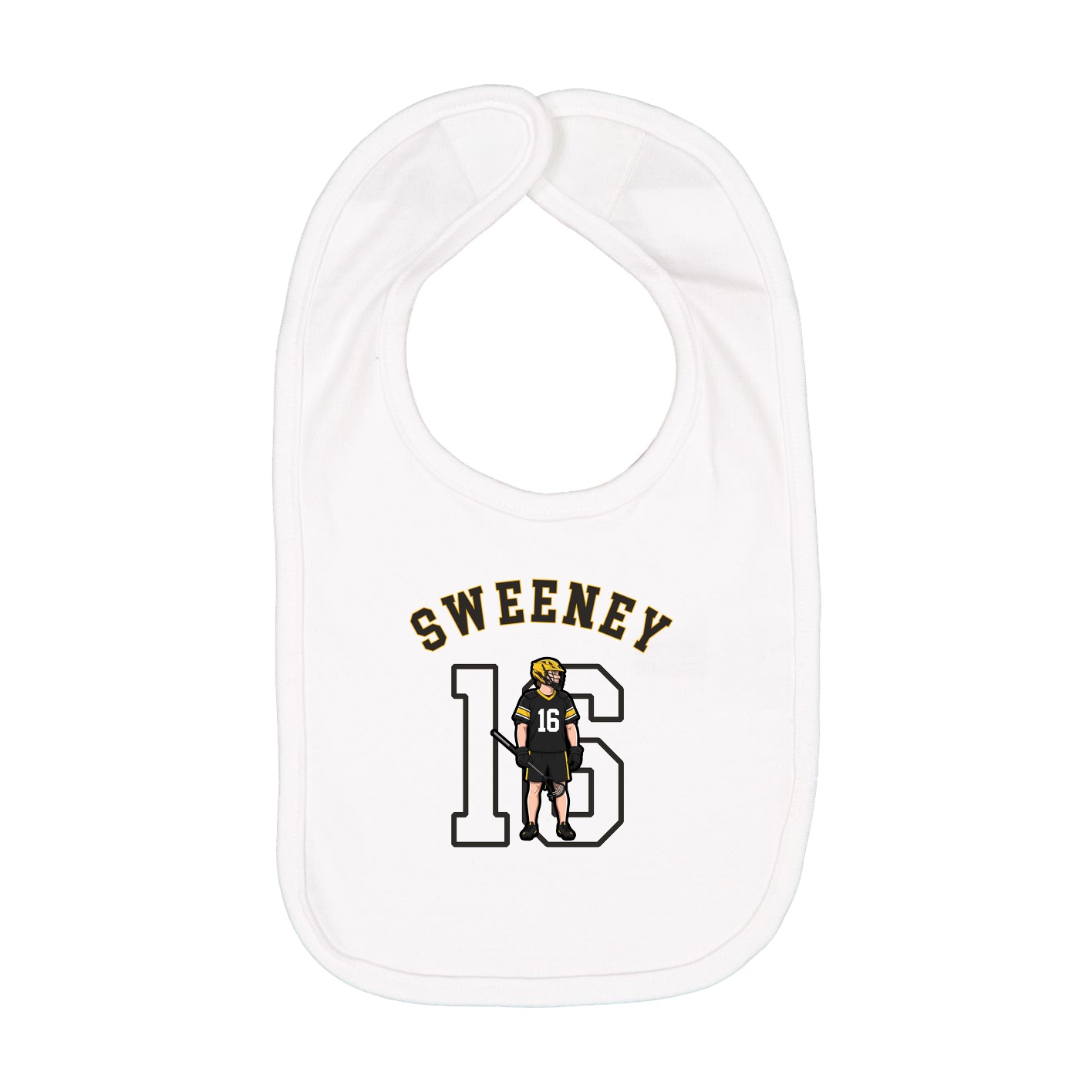 Infant Bib — Shirsey Arch in White