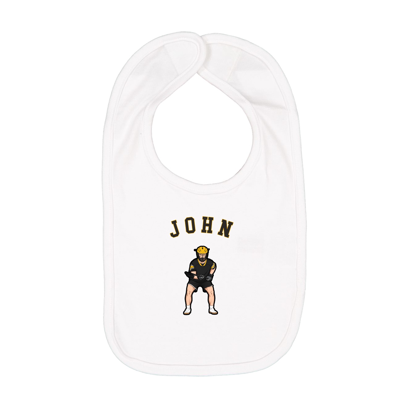 Infant Bib — Shirsey Arch in White