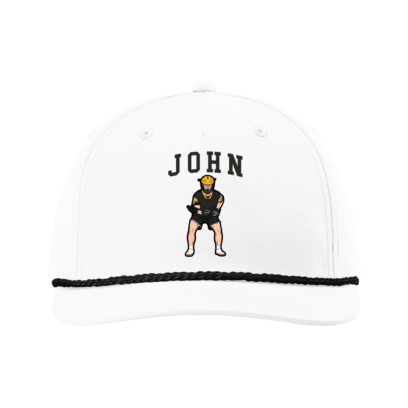 Five-Panel Classic Rope Cap — Shirsey in White