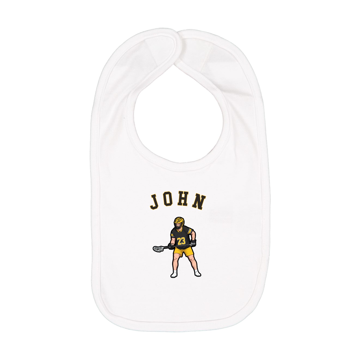 Infant Bib — Shirsey Arch in White