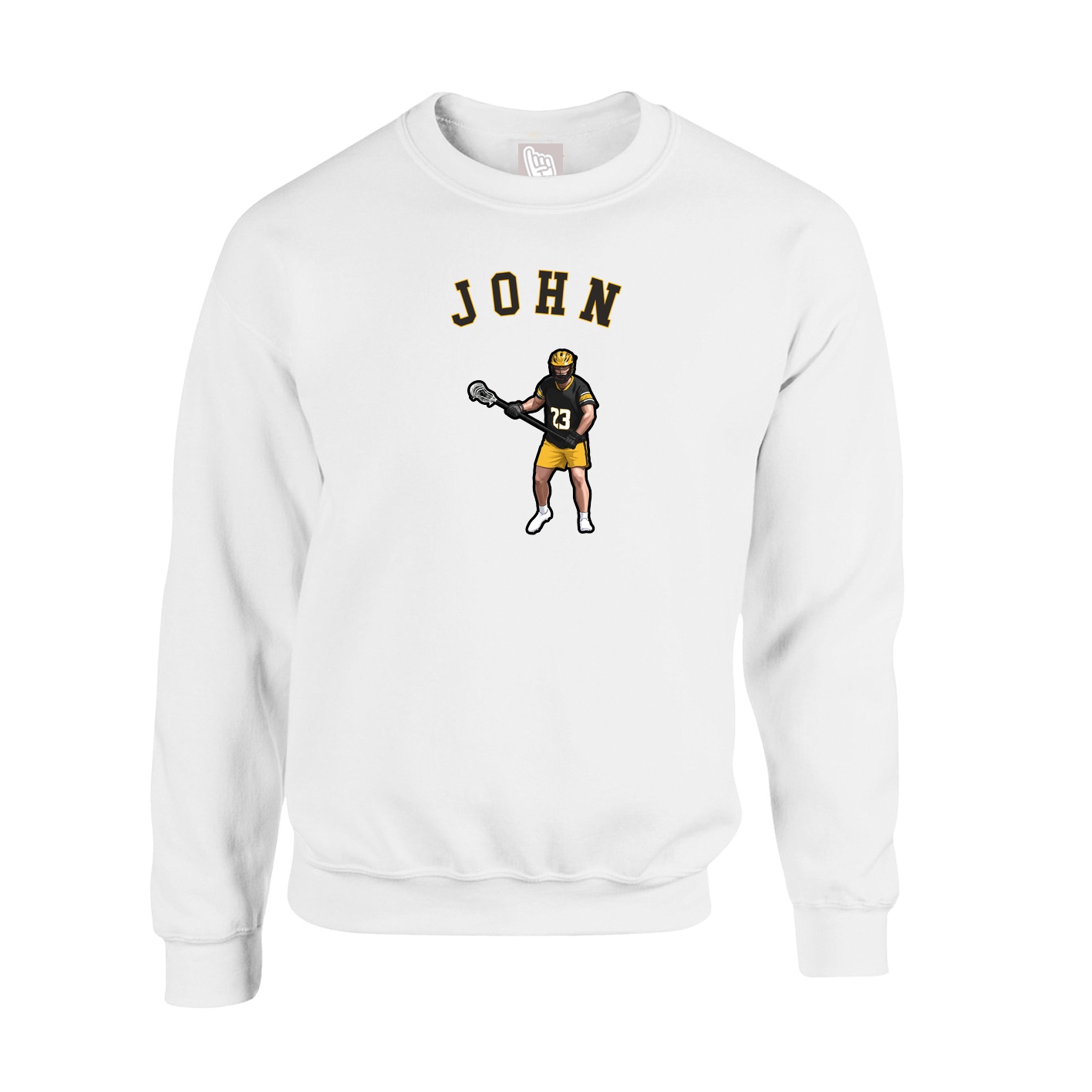 Fleece Crew — Shirsey Arch in White
