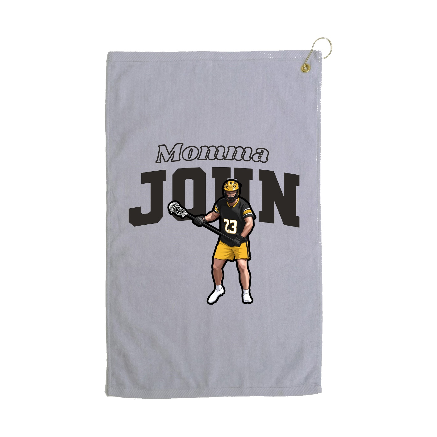 Golf Towel — Mothers Day Block in Grey