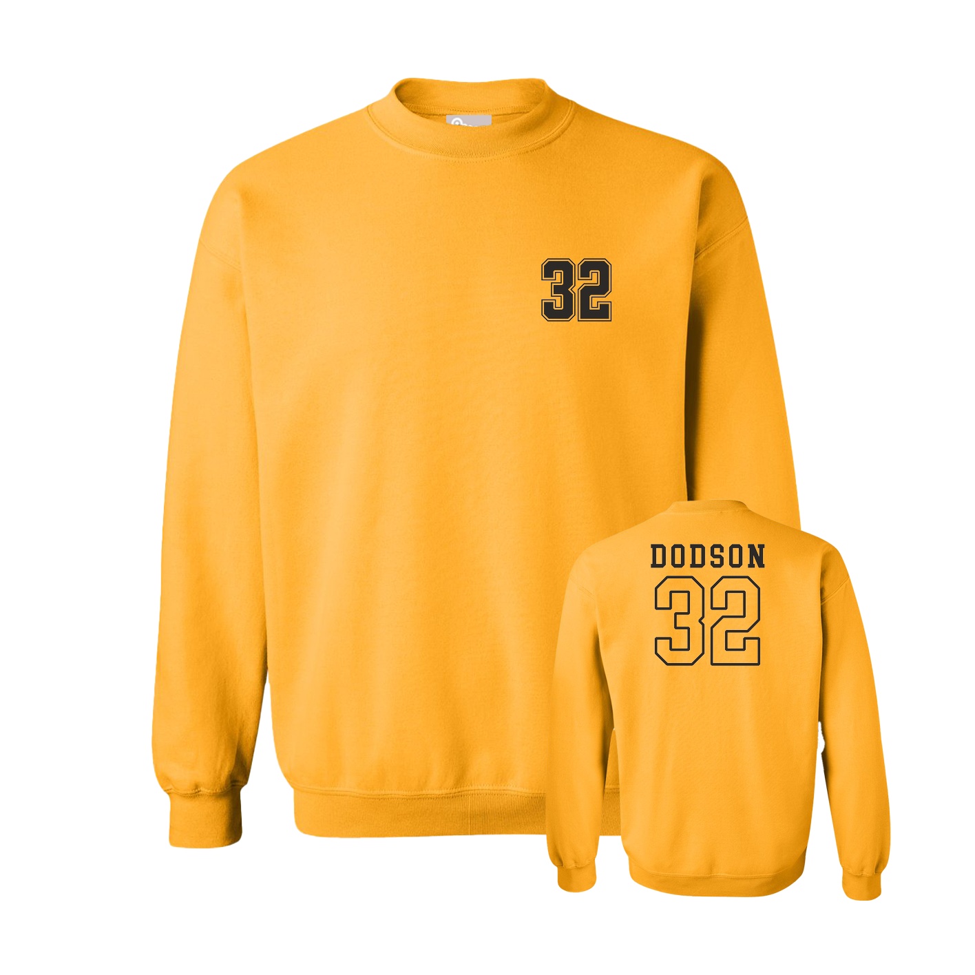 Fleece Crew — Chest Back in Gold