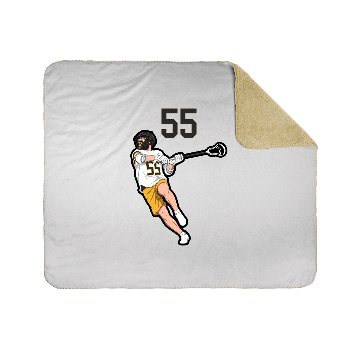 Throw Blanket — Number Top in White