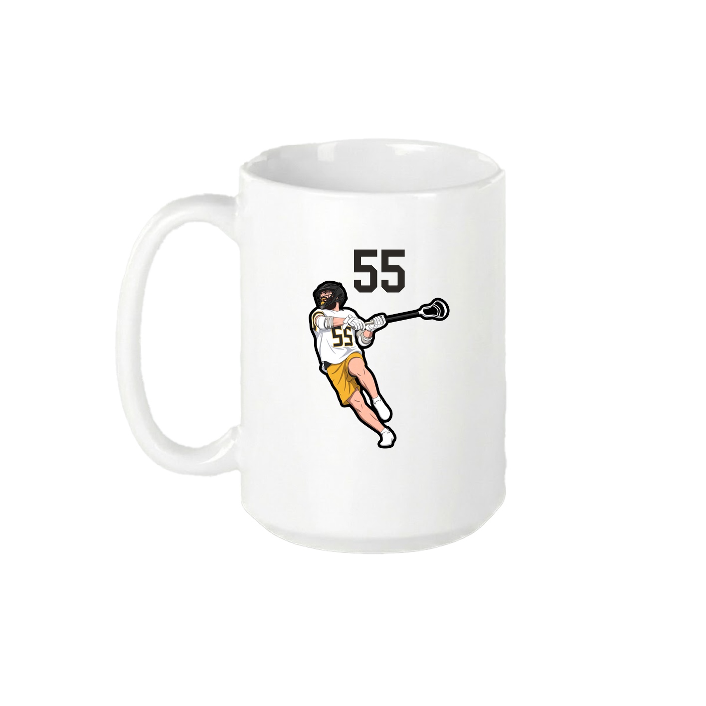 15oz Coffee Mug — Number Top in White