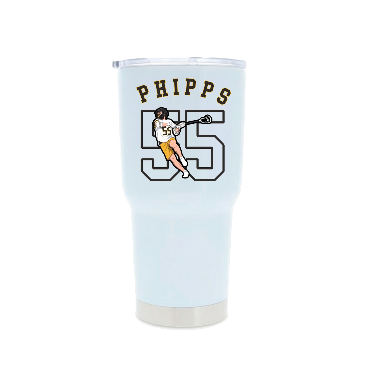 30oz Stainless Steel Tumbler — Shirsey Arch in White