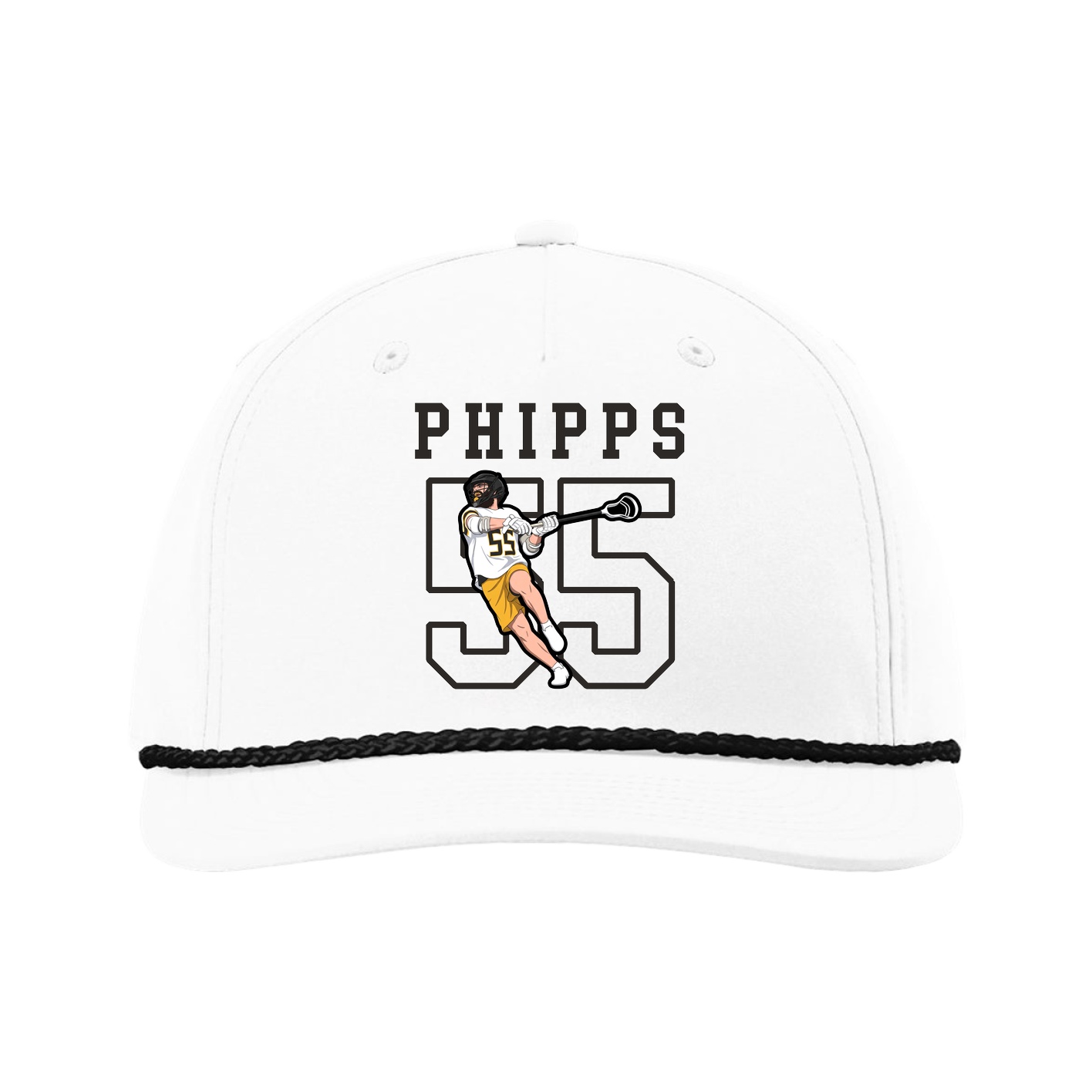 Five-Panel Classic Rope Cap — Shirsey in White