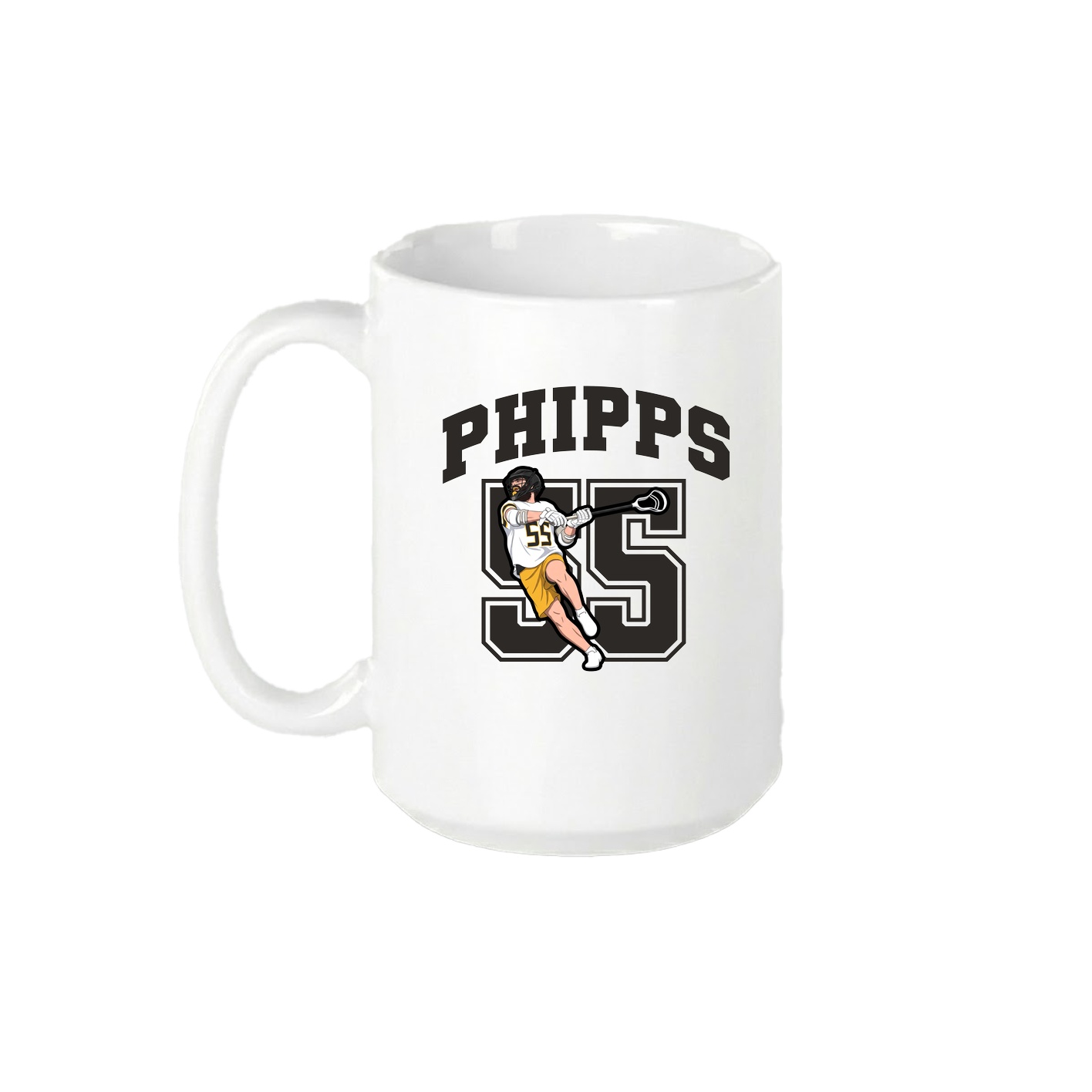15oz Coffee Mug — Number in White