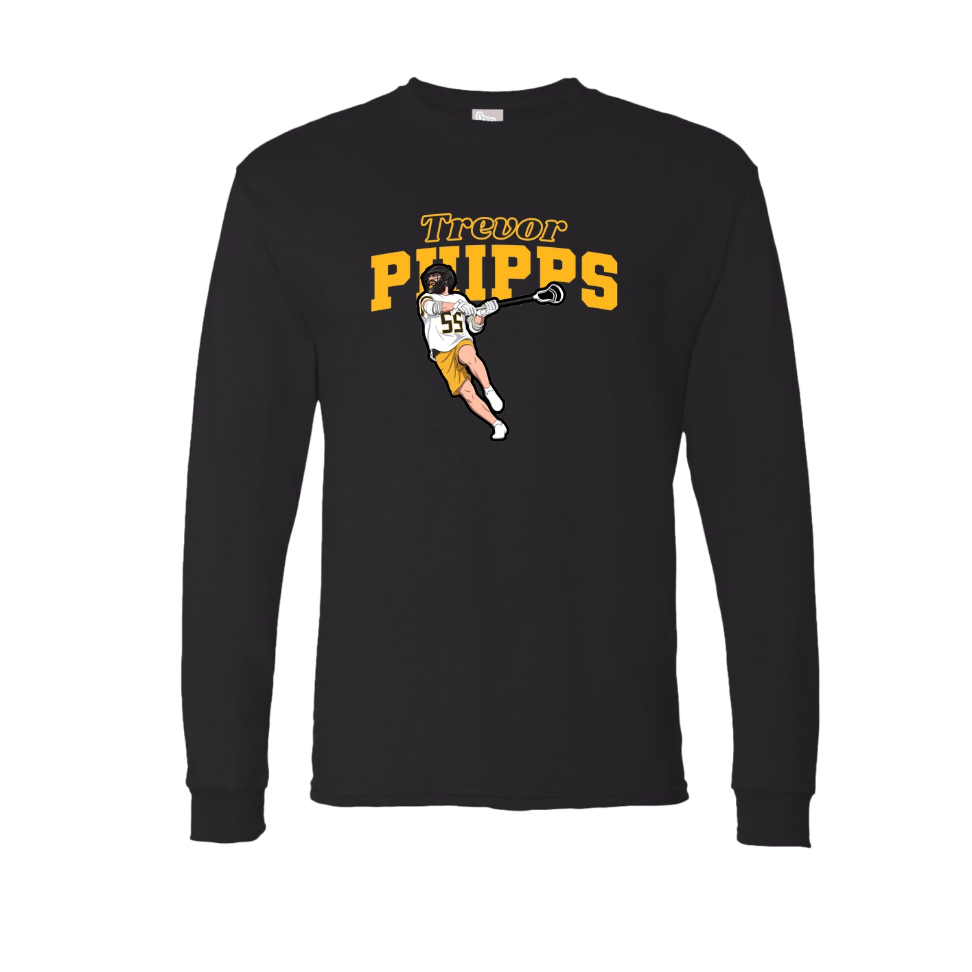 Long Sleeve Tee — Name Arch in Black