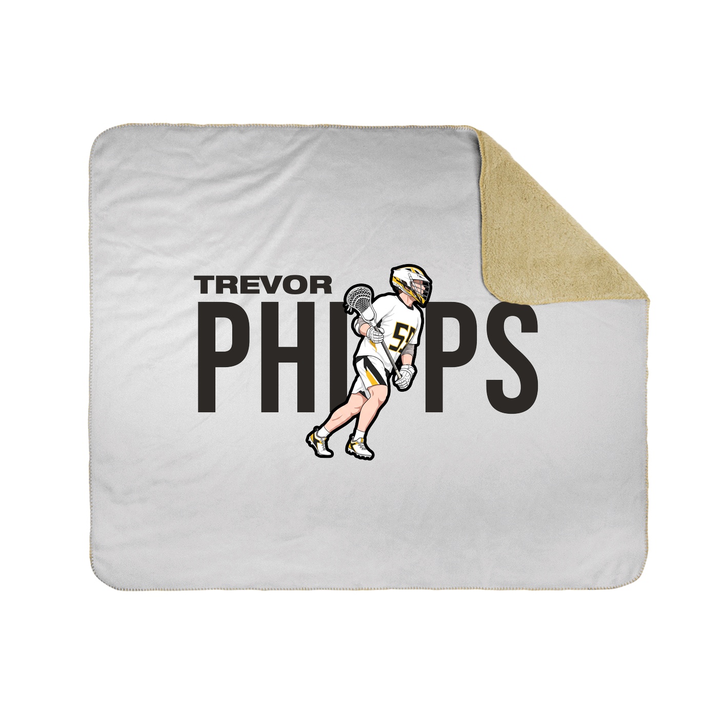 Throw Blanket — Player Name in White