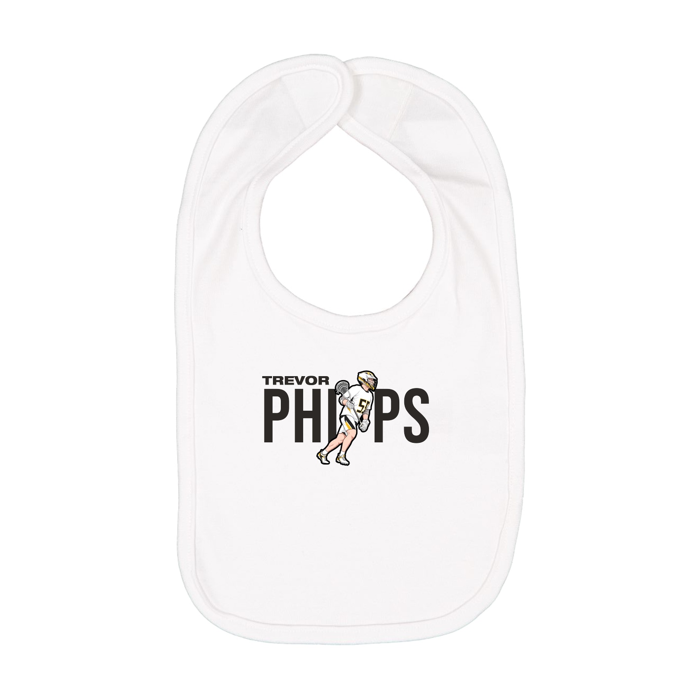 Infant Bib — Player Name in White