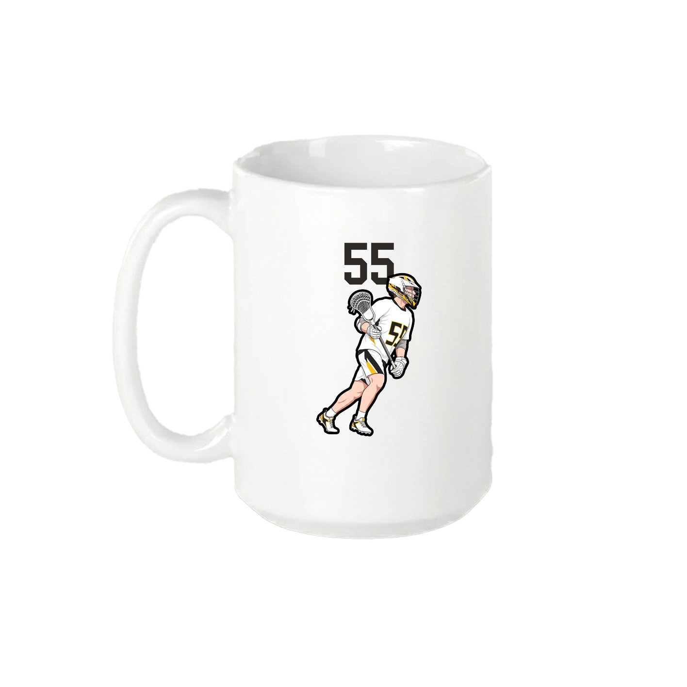 15oz Coffee Mug — Number Top in White