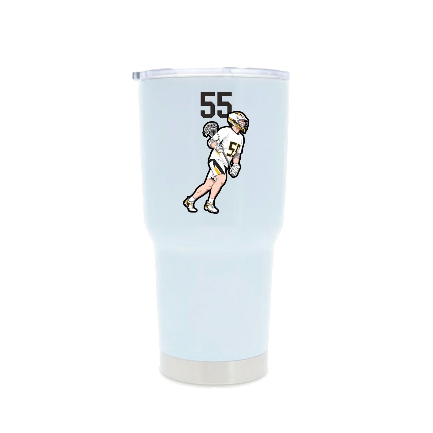 30oz Stainless Steel Tumbler — Number Top in White