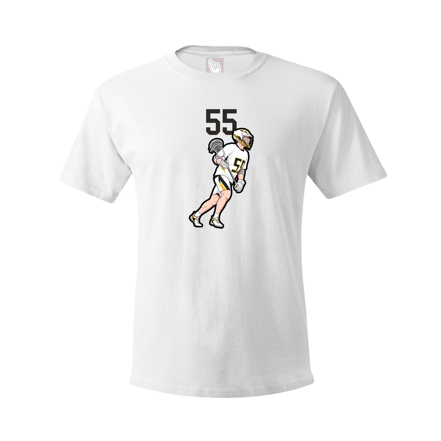 Youth Tee — Number Top in White