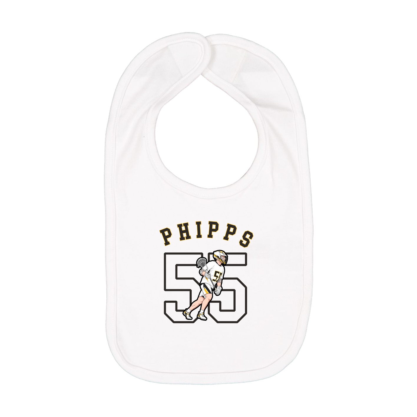 Infant Bib — Shirsey Arch in White