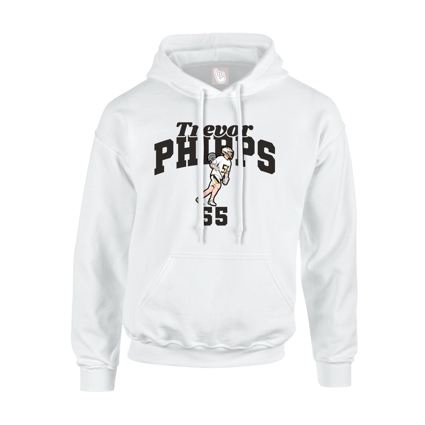 Hoodie — Signature Arch in White